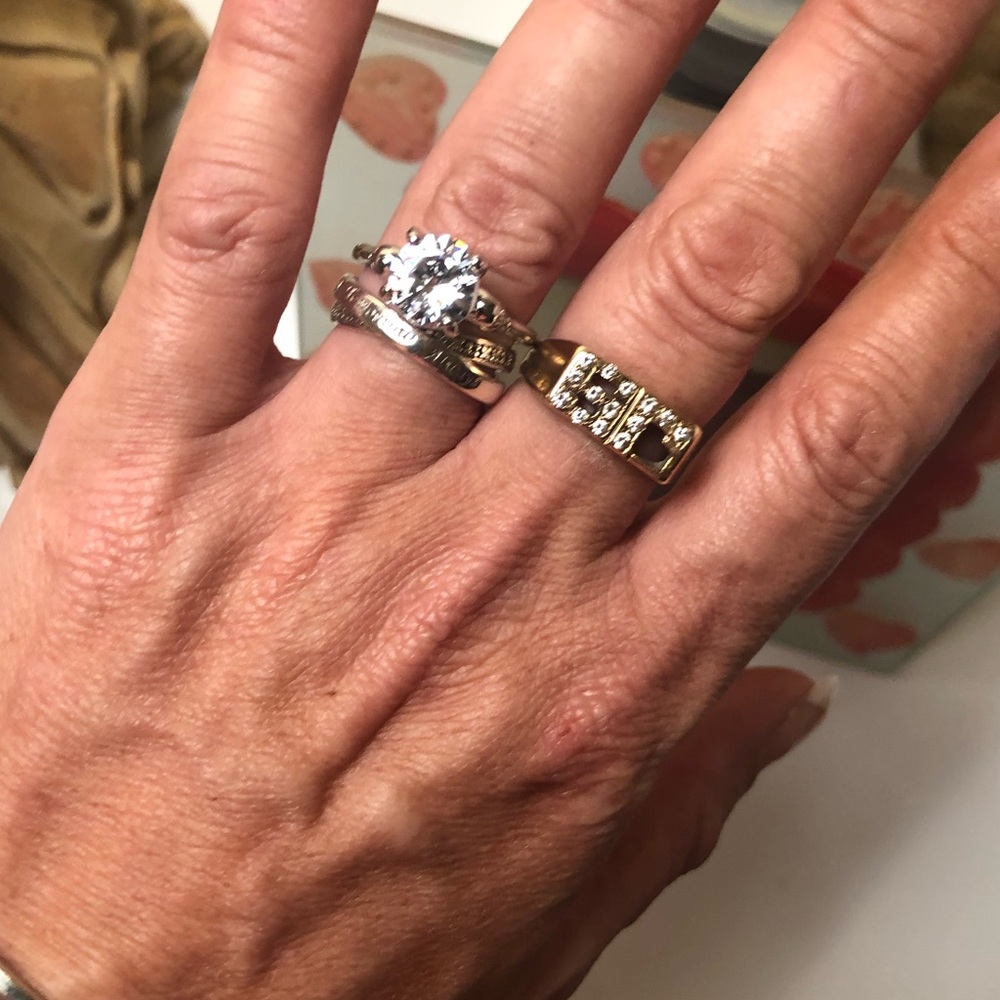 NY Sterling Silver SKULL💀3.1k White Sapphire Ring - Picture 5 of 11